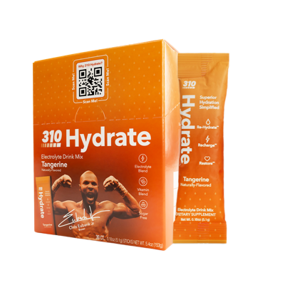 310 Hydrate Tangerine · Chris Eubank Jr. Edition — official packaging